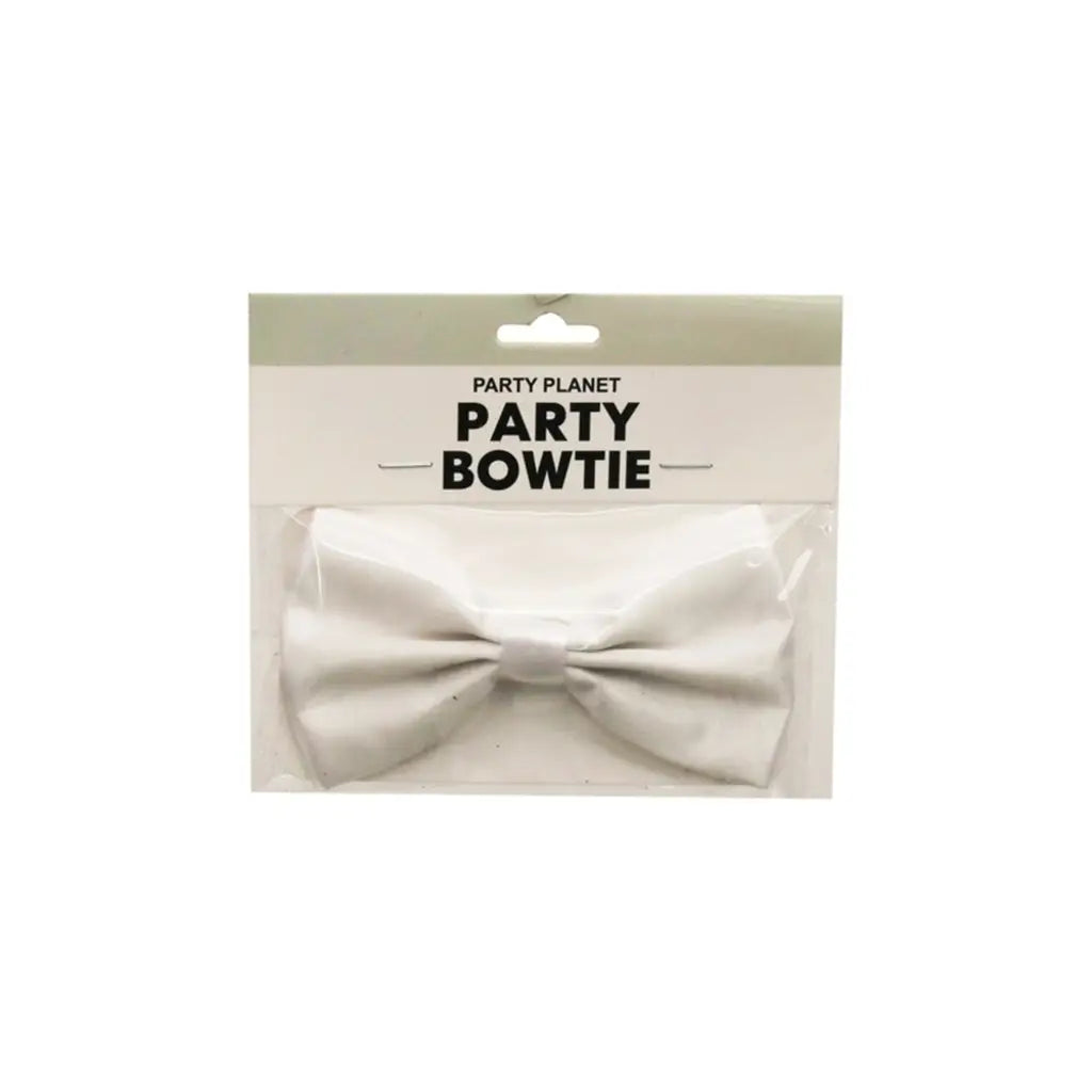 Party Planet White Bow Tie A100998