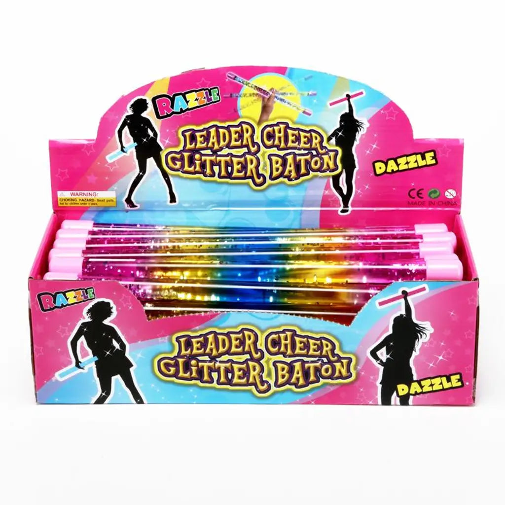 Play Tube Cheerleader Baton With Glitter 31cmx1.8cm 255610