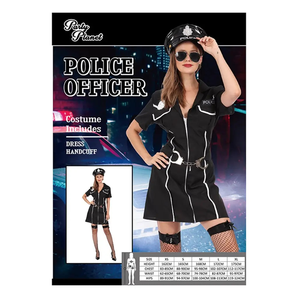 Police Officer Costume Including Dress, Handcuff PP25124
