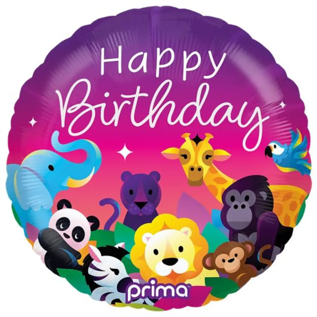 Prima Foil Balloon Happy Birthday Party Animals 18in P625781