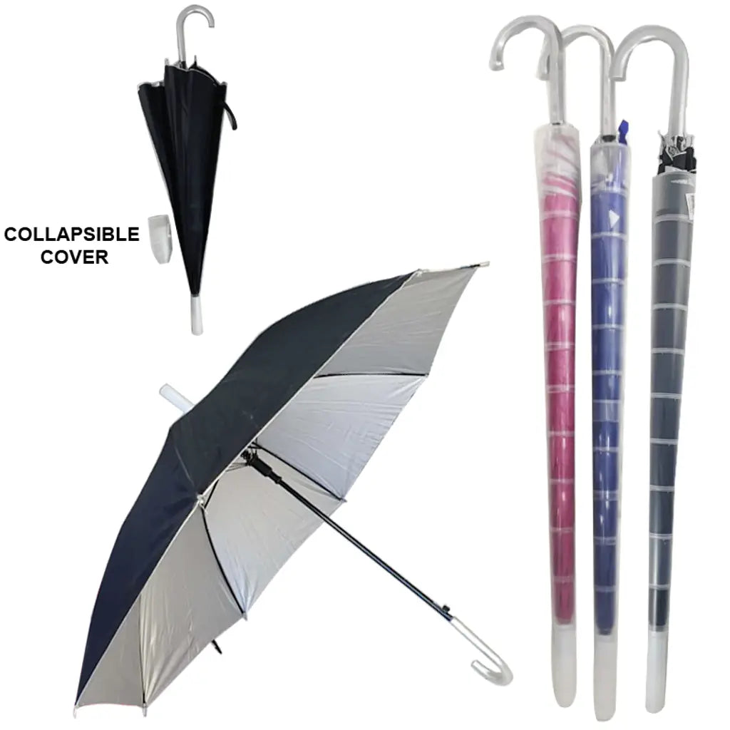Rain - Umbrella 55cm/79cm W/Collapsible Cover 2Cols K114004