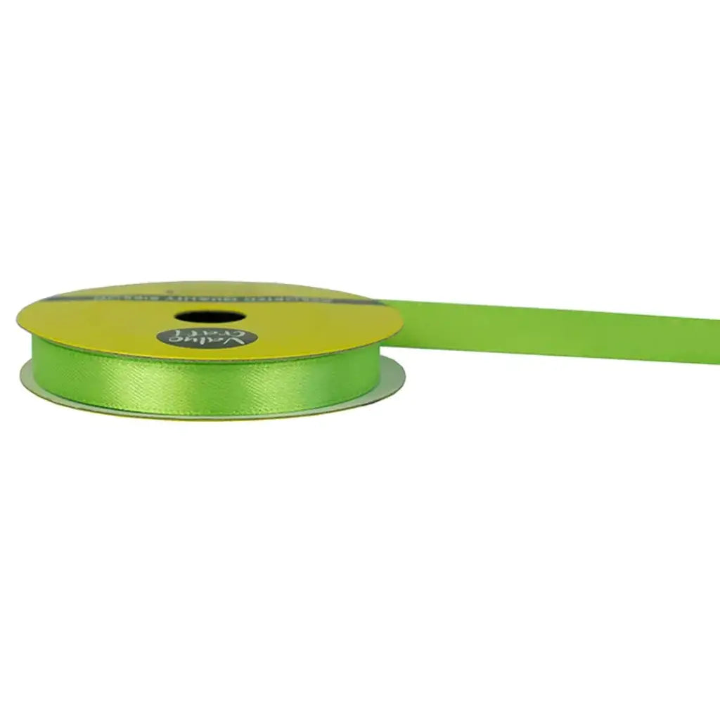 Ribbon Polyester Satin Lime Green 10mmX10m VN10LM