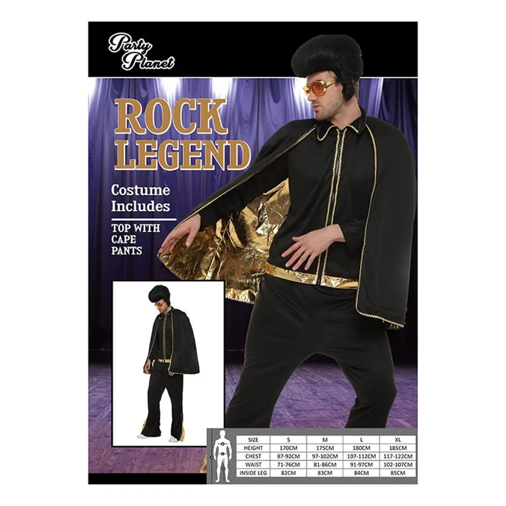 Rock Legend Costume Including Top W/Cape, Pants PP28910