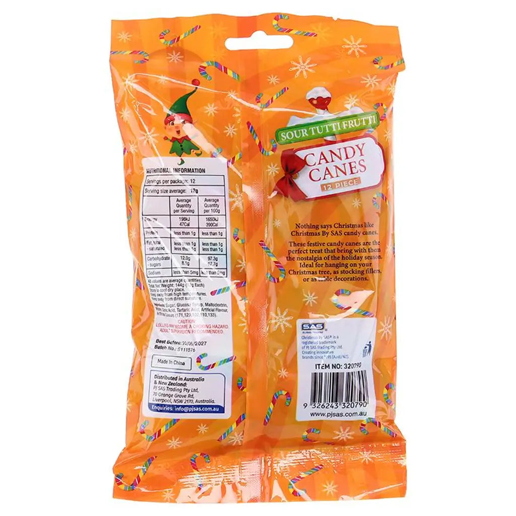 SAS Candy Cane Sour Tutti Fruitti 12g 12Pk 320790
