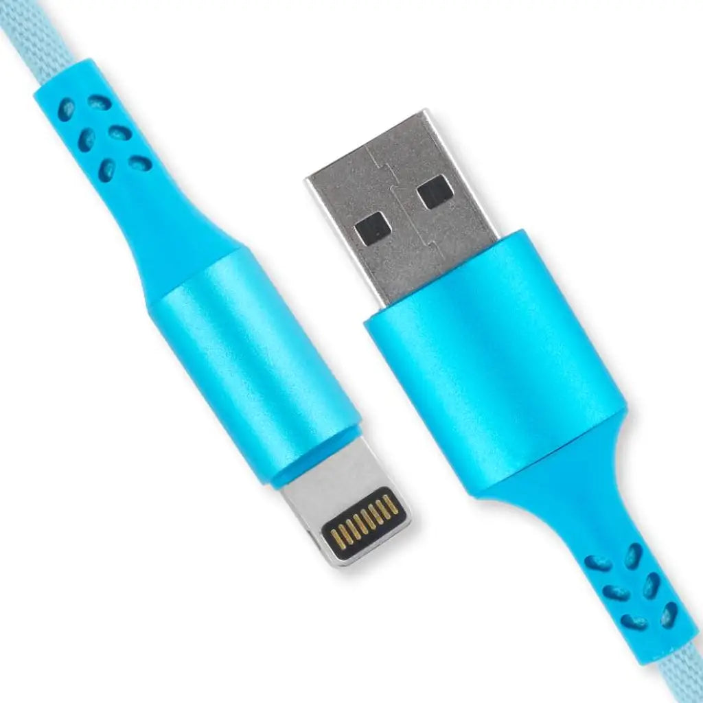 SAS Charge & Sync USB A to 8 Pin Rainbow Polyester Cable 2m 277858
