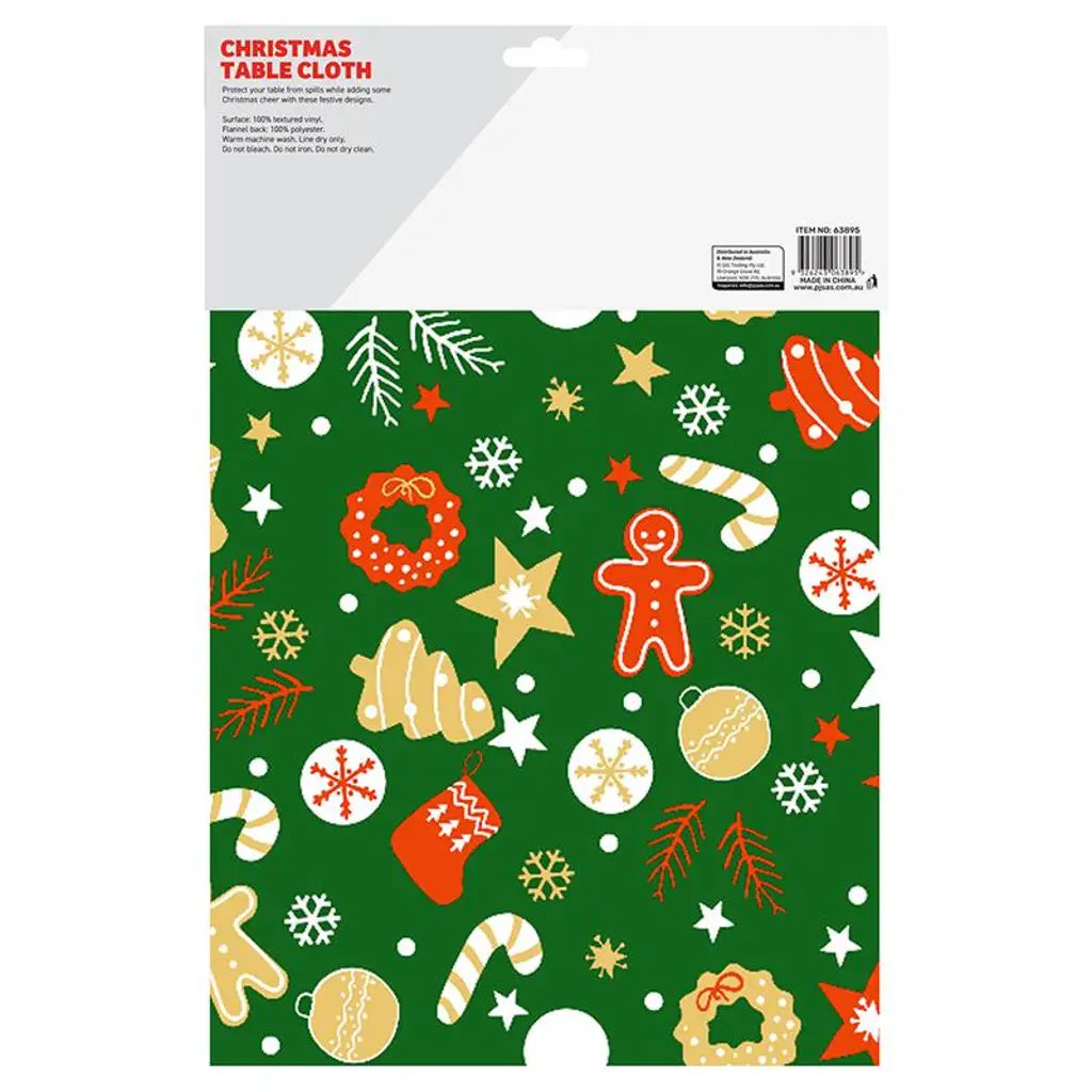 SAS Christmas Table Cloth Flannel Back Assorted 130x225cm 63895