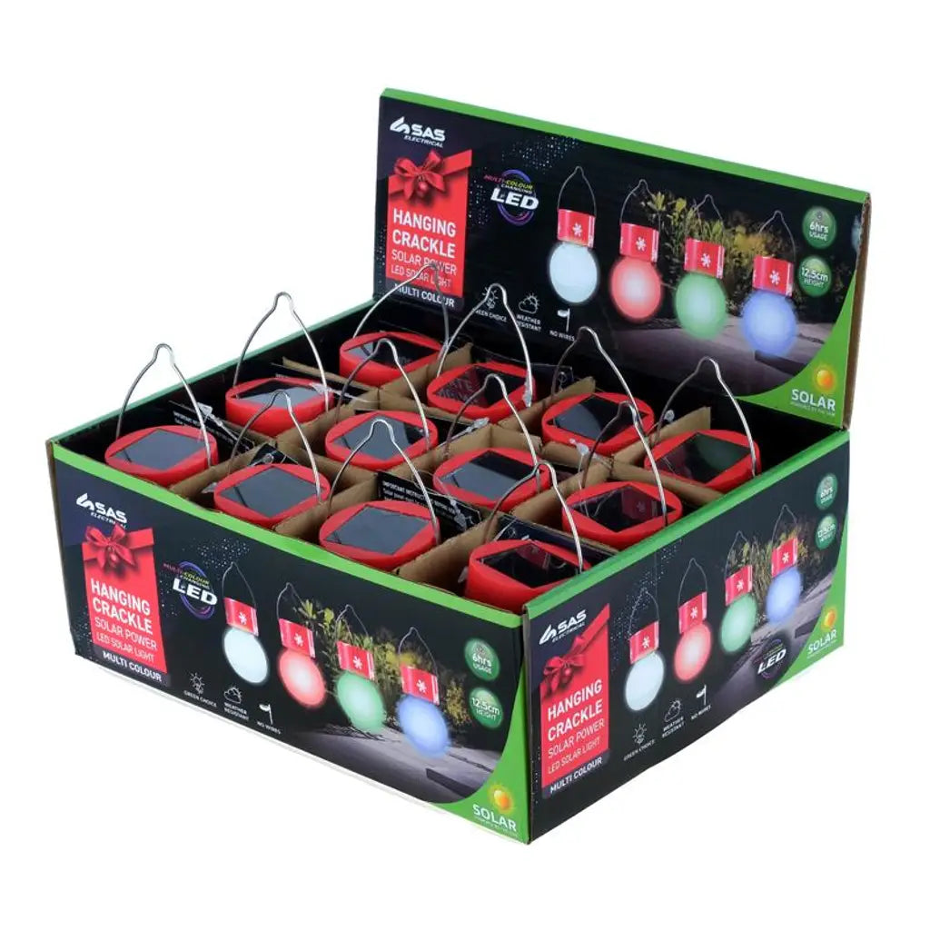 SAS Decorative Light Solar Hanging Ball 1LED Multi Colour 5.5x8cm 183890