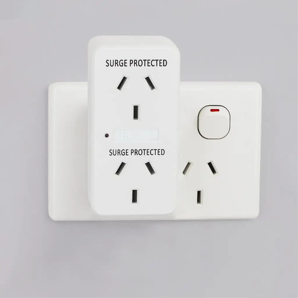 SAS Double Adaptor With Surge Protection 240V 10A Vertical 255139