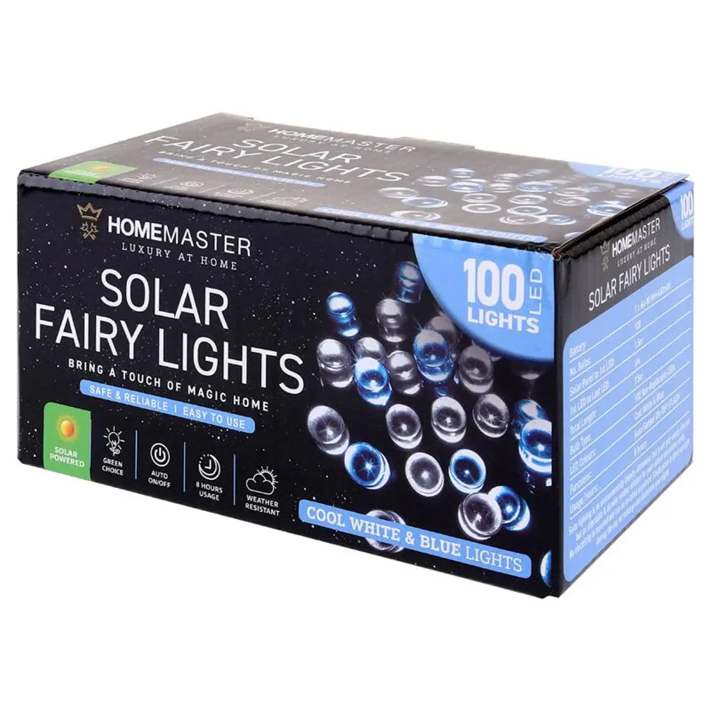 SAS Fairy Light Solar 100LED Cool White & Blue 7.5m 264957