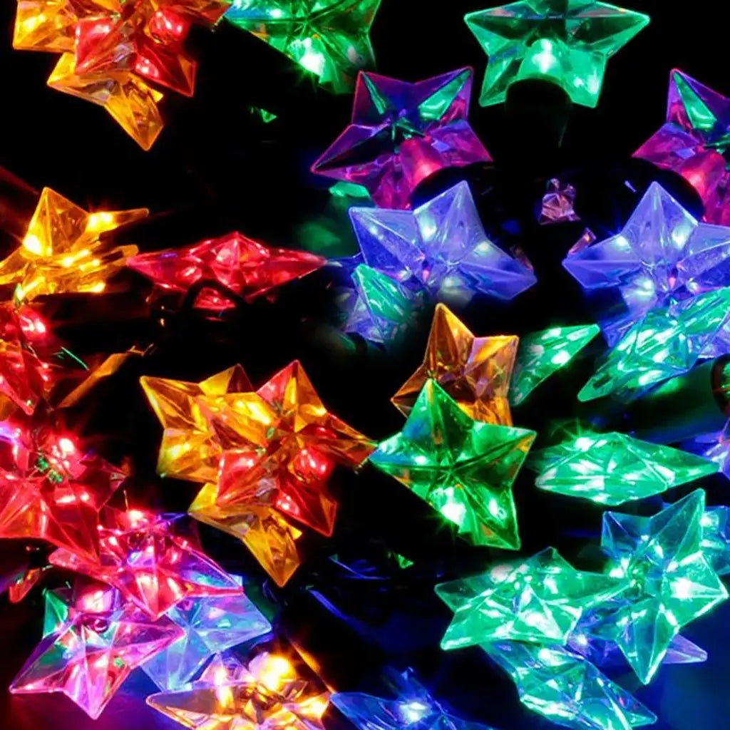 SAS Fairy String Light Solar Star 50LED Multi Colour 6.5m 275540
