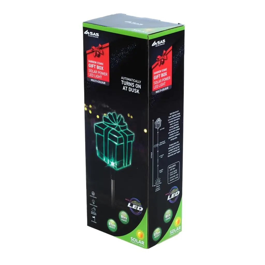 SAS Stake Light Solar Gift Box 1LED Multi Colour 13x11x87cm 242122