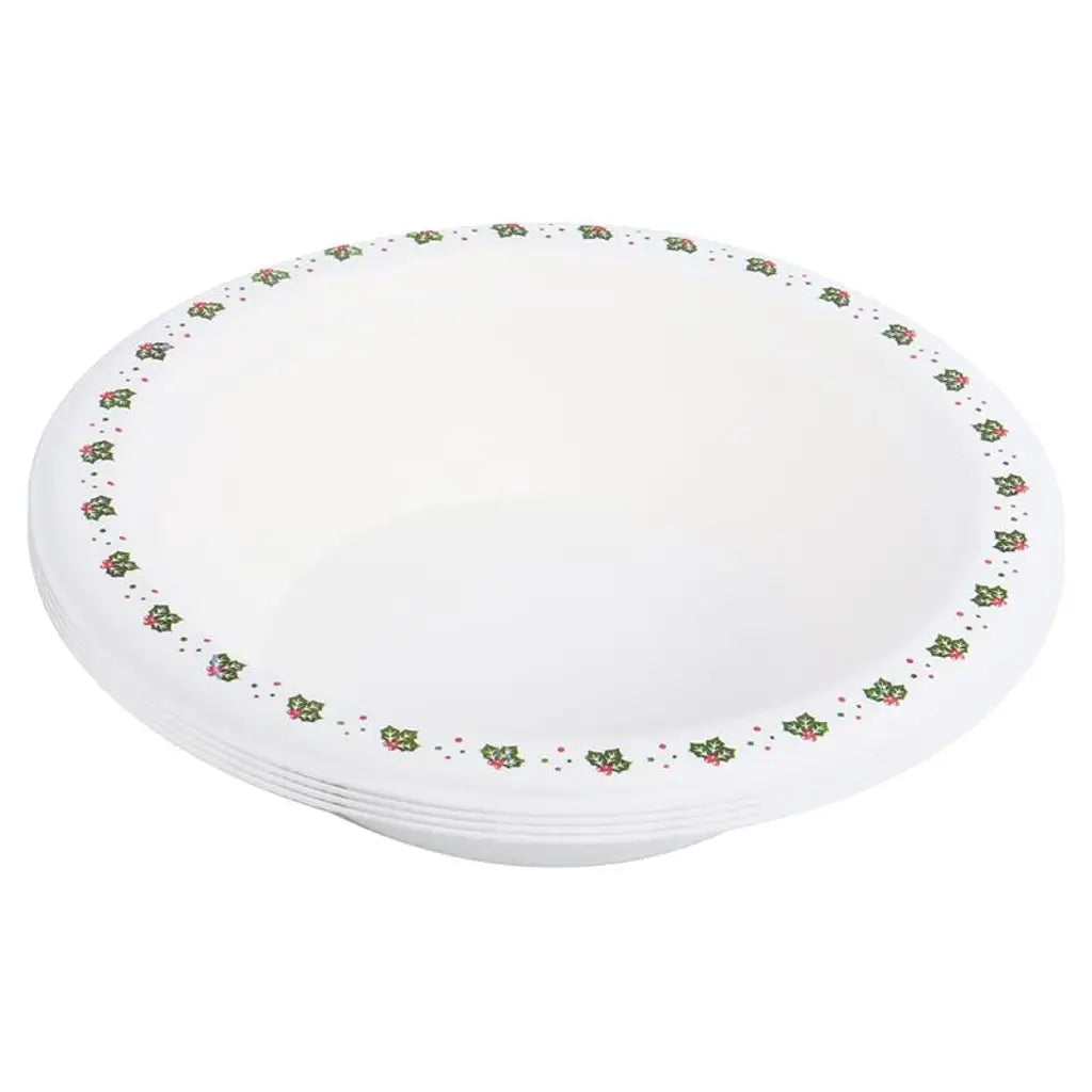 SAS Sugarcane Bagasse Christmas Bowls Round 350ml 20Pk 320448