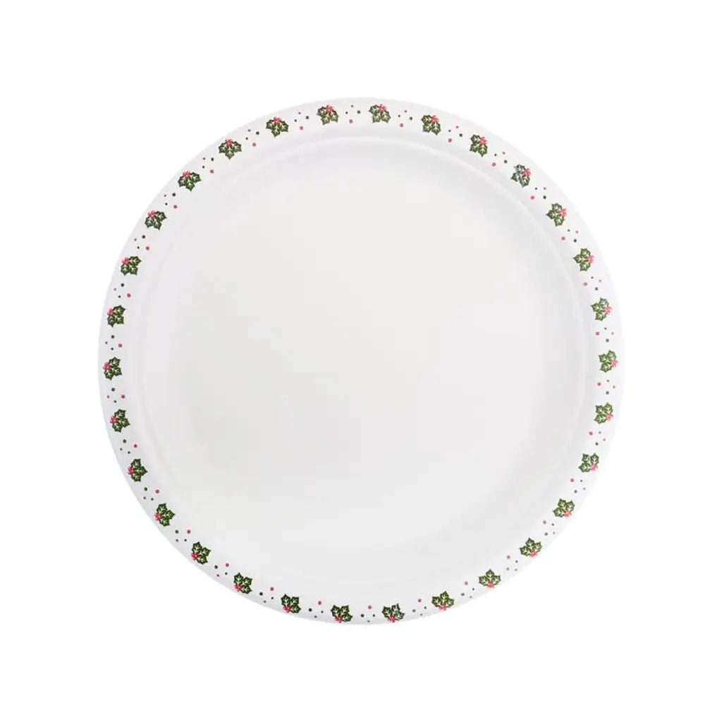 SAS Sugarcane Bagasse Christmas Plates Round 18cm 25Pk 320431