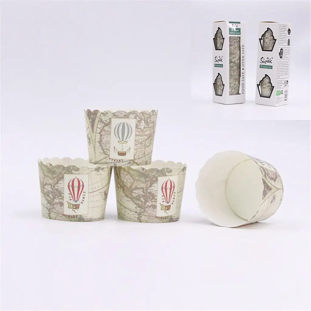 Shmick Baking Cups Vintage Hot Air Balloon30Pk SH87828