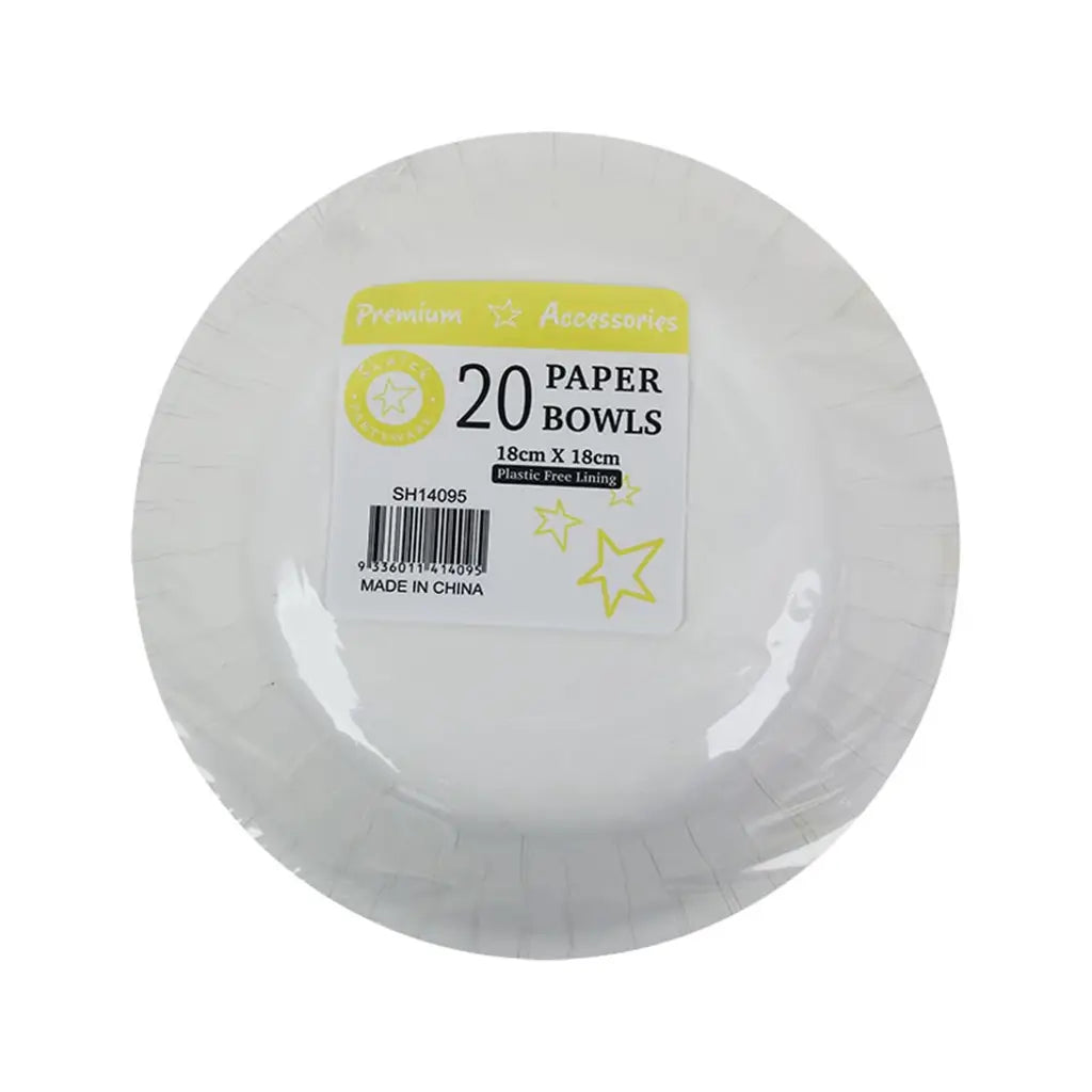 Shmick Plastic Free Paper Bowl Dandelion Yellow 18cm 20PK SH14095
