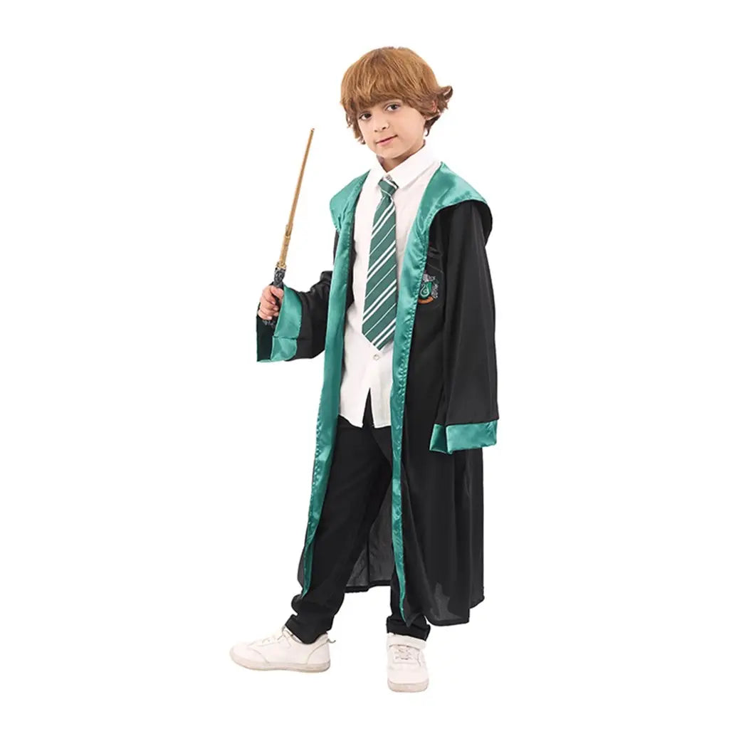 Slytherin House Cape Costume One Size Including Hooded, Size Cape Length 95Cm PP78694-ONE SIZE