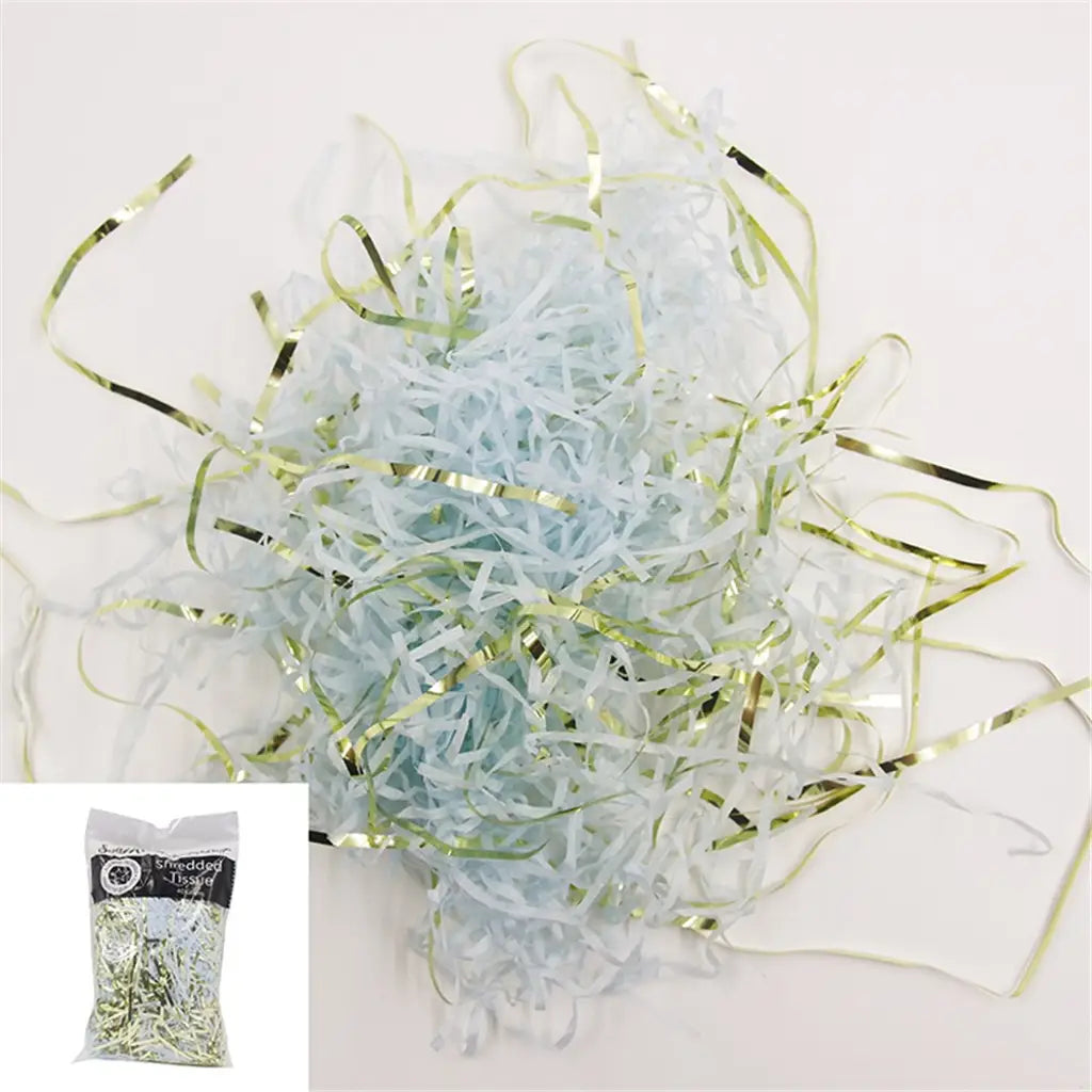 Snazzle Blue And Gold Shredded Paper 40g SN22741