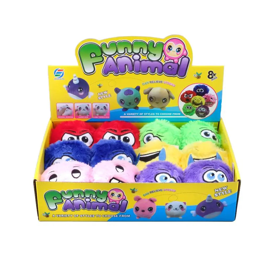 Squish Ball Plush 275557 Fuzzy Monsters Assorted Designs 10cm 275557