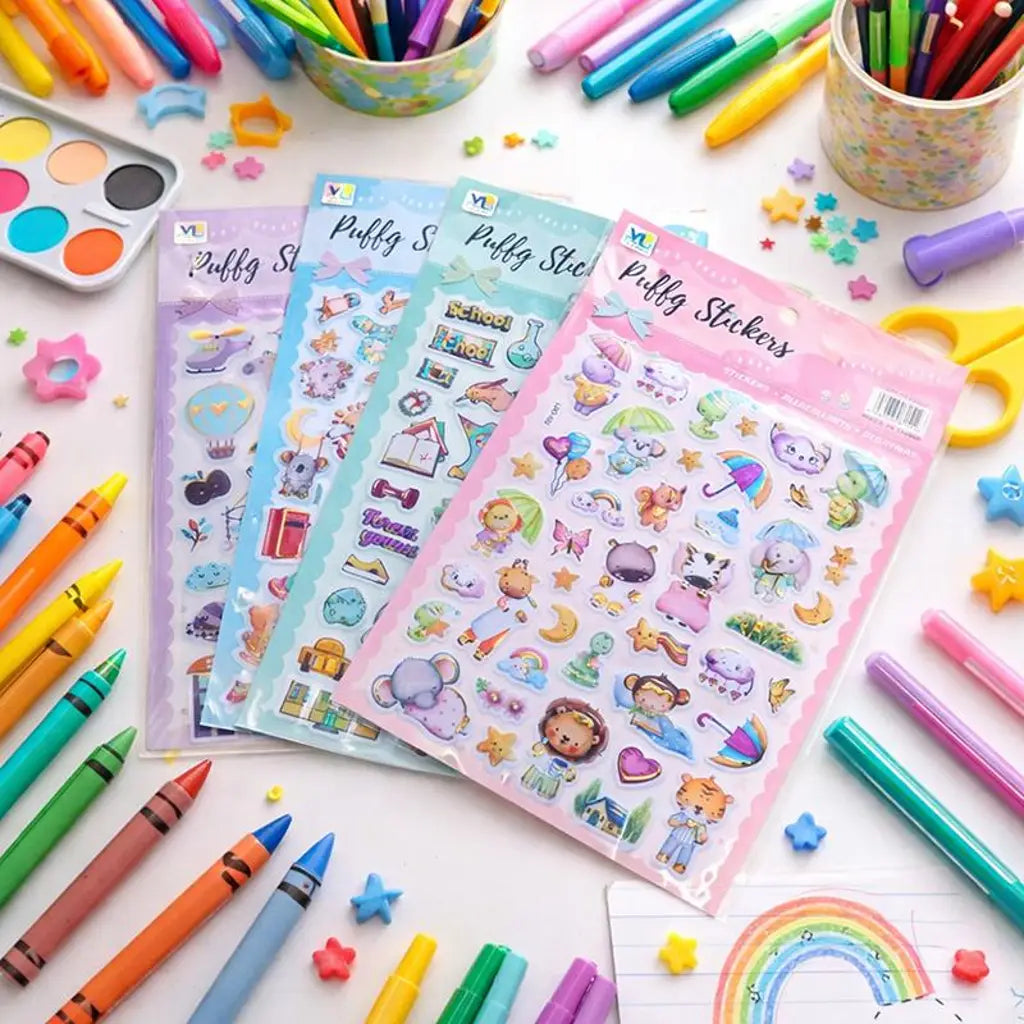 Sticker Set 3D 9 Assorted Designs 20x25cm 323432