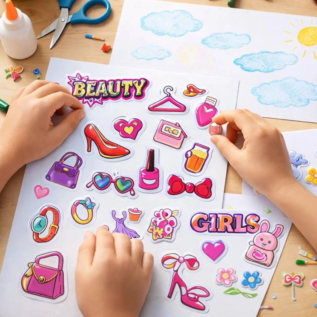 Sticker Set 3D 9 Assorted Designs 20x25cm 323432