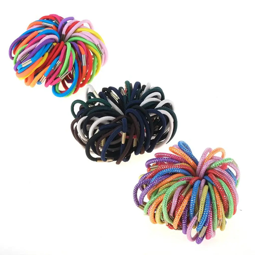 Swosh Metal Clasp Hair Ties Medium 4cm 60Pk 106165