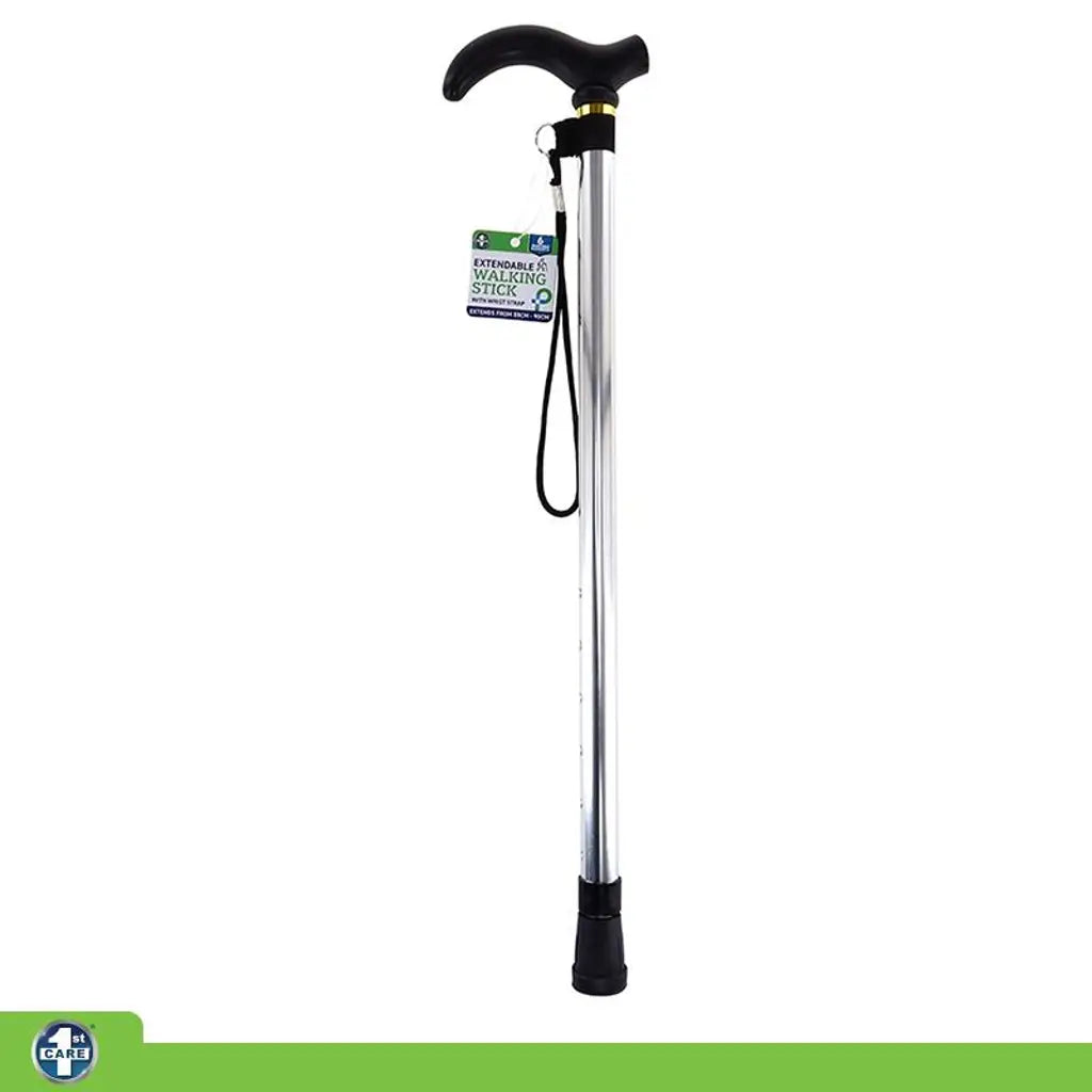 Walking Stick Extendable With 6 Adjustable Heights & Wrist Strap 156962