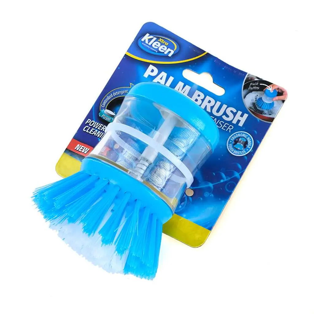 Xtra Kleen Palm Dish Brush With Soap Dispenser 9x5.5cm 248858