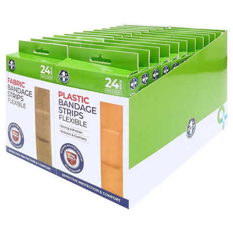 1st Care Bandage Strips 12 Fabric 12 PE 9x2.5cm 24Pk 281169