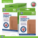 1st Care Bandage Strips Flexible Fabric 7.6x5.1cm 10Pk 281244