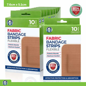 1st Care Bandage Strips Flexible Fabric 7.6x5.1cm 10Pk 281244