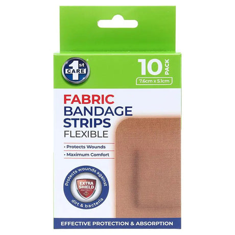 1st Care Bandage Strips Flexible Fabric 7.6x5.1cm 10Pk 281244