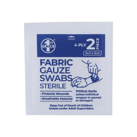 1st Care Gauze Dressing Swabs Non Adhesive 5x5cm 5Pk 150069