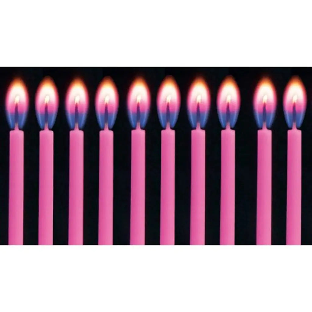 Alpen Birthday Candles Colour Flame Pink 10Pk 431150