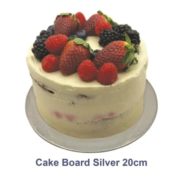Alpen Cake Board Masonite Silver 20cm 364788