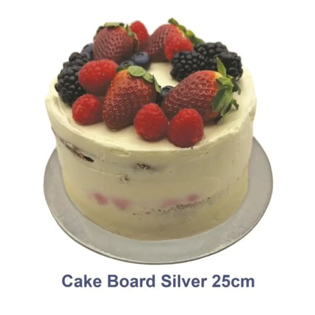Alpen Cake Board Masonite Silver 25cm 364789