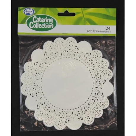 Alpen Catering Collection Round Doyleys Lace 166mm 24Pk 372510
