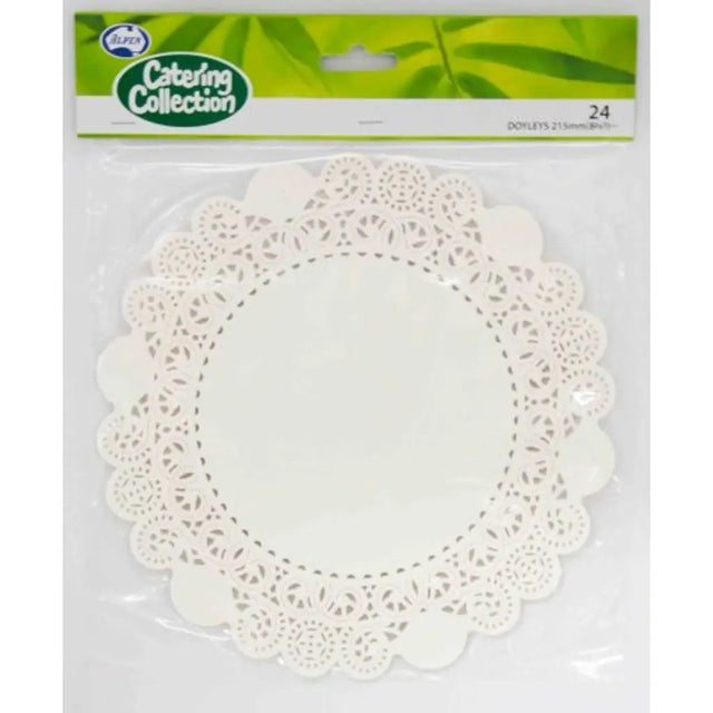Alpen Catering Collection Round Doyleys Lace 215mm 24Pk 372512