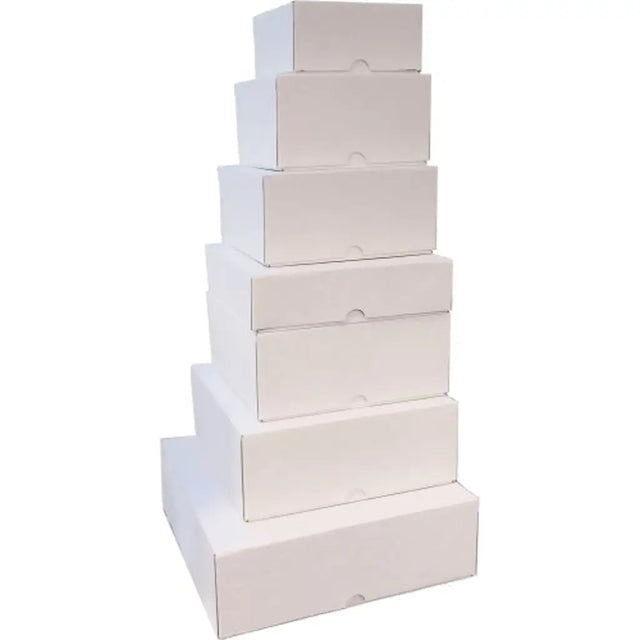 Alpen Corrugated Cake Box White 230x230x105mm 364708