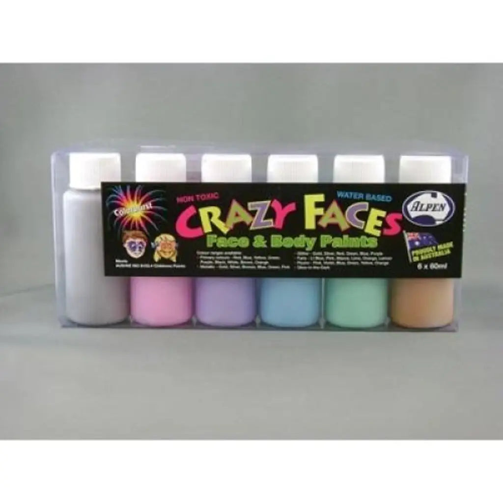 Alpen Crazy Face And Body Paint Metallic Assorted Colours 60ml 252216