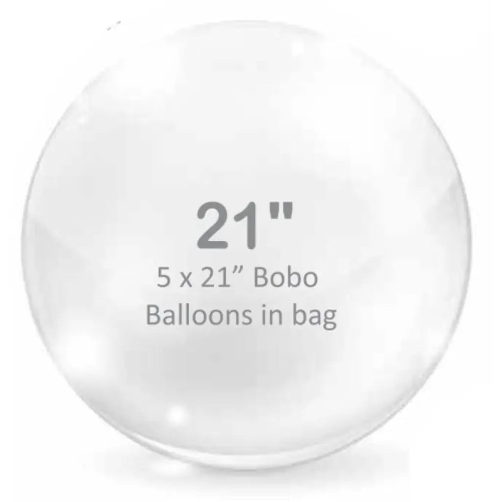 Alpen Decrotex Bobo Balloon Clear 21in 5Pk 215021