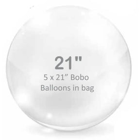 Alpen Decrotex Bobo Balloon Clear 21in 5Pk 215021