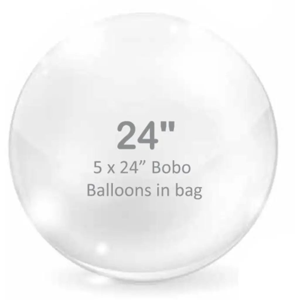 Alpen Decrotex Bobo Balloon Clear 24in 5Pk 215024
