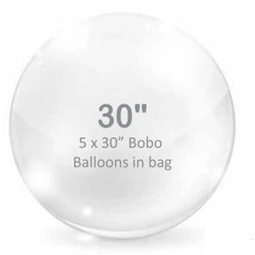 Alpen Decrotex Bobo Balloon Clear 30in 5Pk 215030