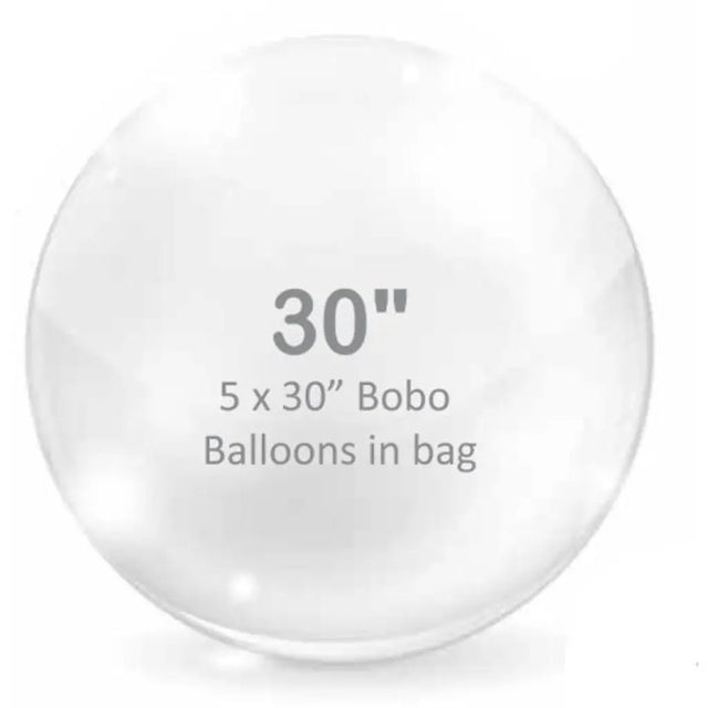 Alpen Decrotex Bobo Balloon Clear 30in 5Pk 215030