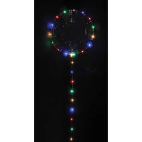 Alpen Decrotex Bobo Balloon Clear With 3m Coloured Led Light String 18in 215180