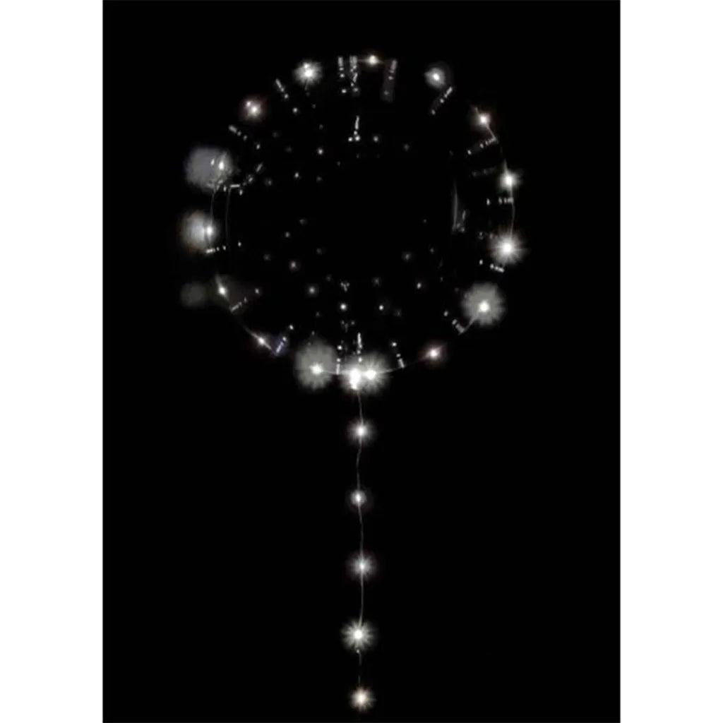 Alpen Decrotex Bobo Balloon Clear With 3m White Led Light String 18in 215181