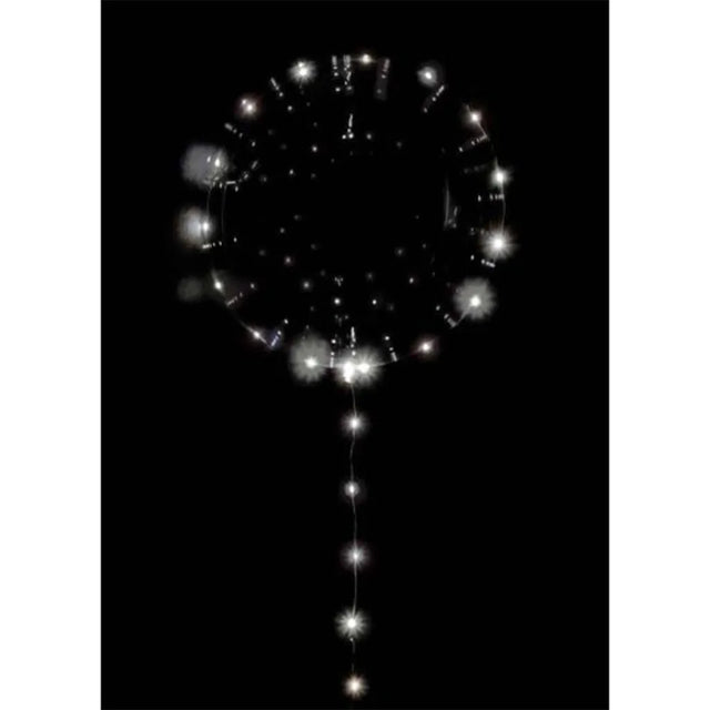 Alpen Decrotex Bobo Balloon Clear With 3m White Led Light String 18in 215181