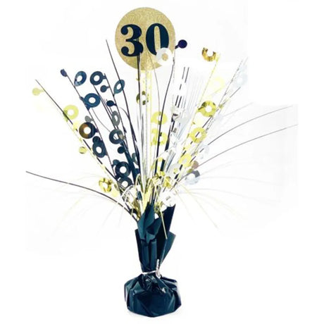 Alpen Decrotex Centrepiece Weight 30 Birthday Black Gold 165g 207376
