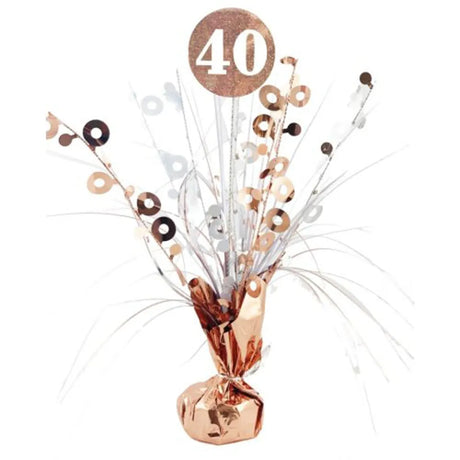 Alpen Decrotex Centrepiece Weight 40 Birthday Rose Gold 165g 207365