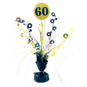 Alpen Decrotex Centrepiece Weight 60 Birthday Black Gold 165g 207379